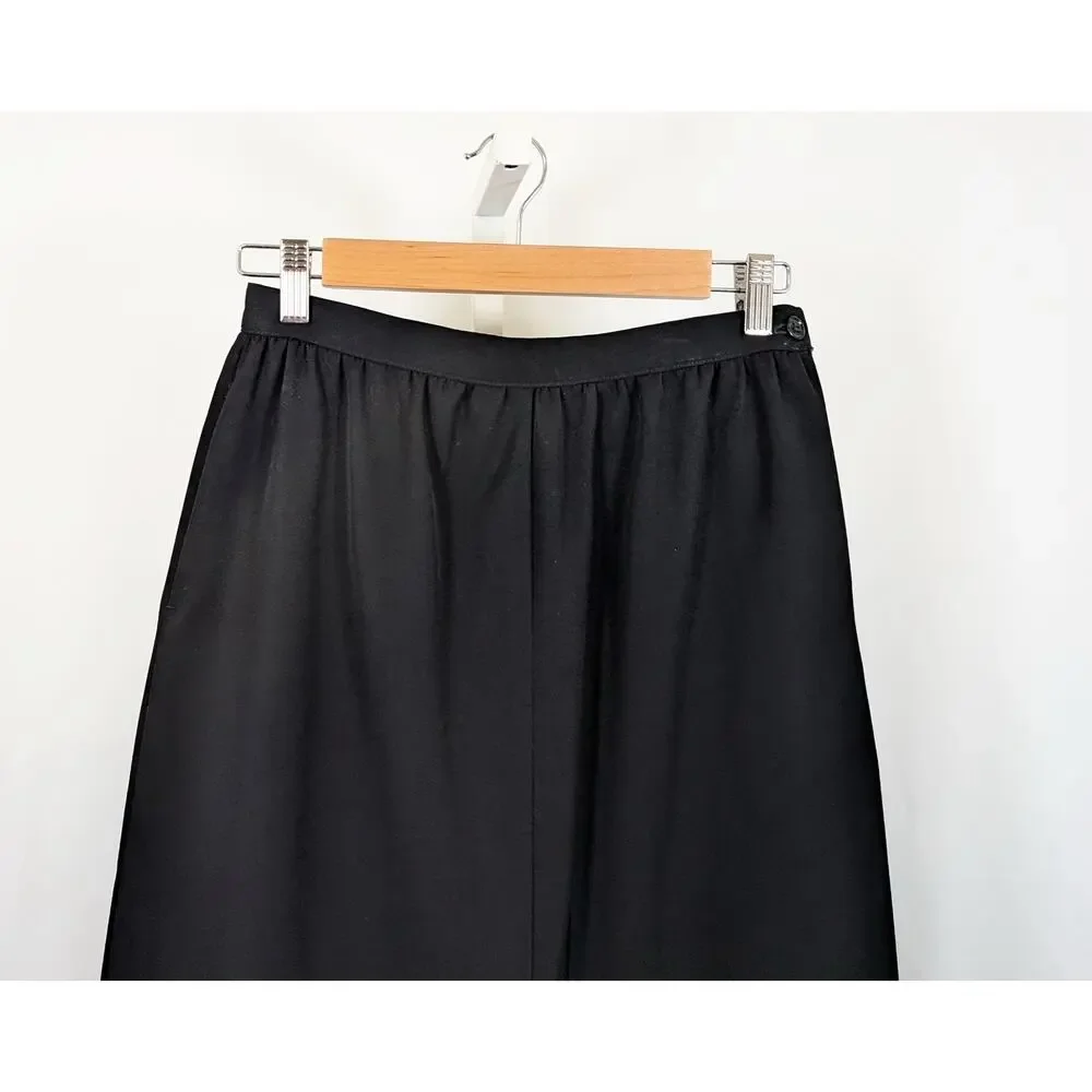 Vintage 70s Skirt Suit Calvin Klein Black Jacket Business Size 8 10 IGLWU - Picture 8 of 16